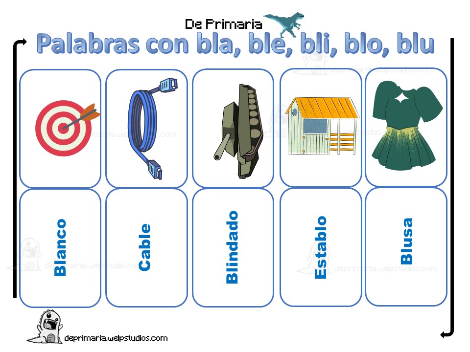 Palabras Con Bla, Ble, Bli, Blo, Blu ⋆ De Primaria